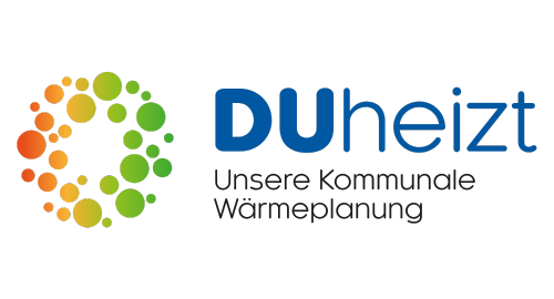 Logo der DU heizt-Kampagne der Stadt Duisburg