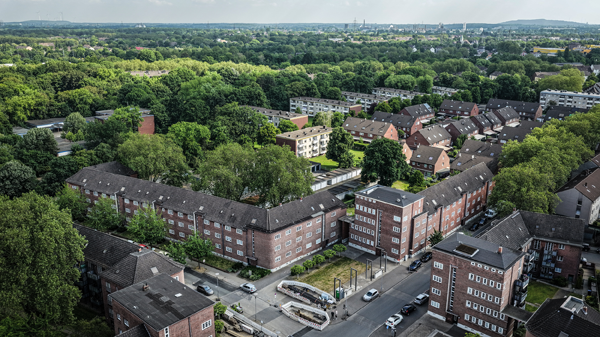 Luftansicht Dichterviertel in Duisburg